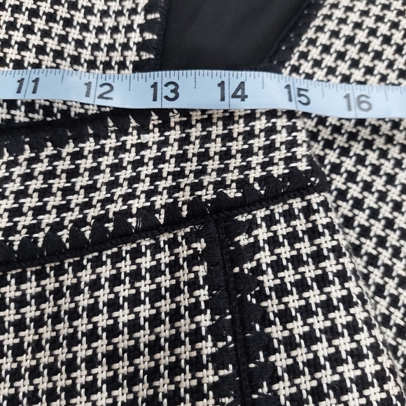 Ann Taylor Black White Classic Houndstooth Pleated A-line Skirt Women's Size 6 - Picture 10 of 14